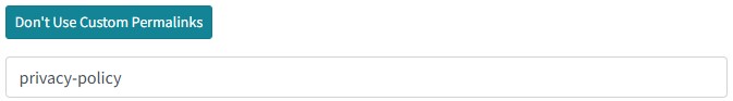 custom permalinks input